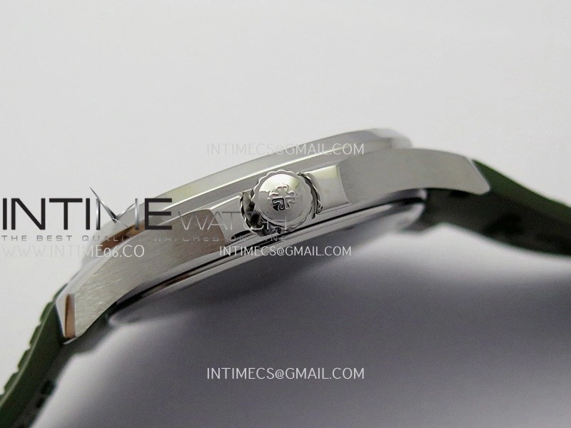 Aquanaut 5267 SS PPF 1:1 Best Edition Green Textured Dial On Green Rubber Strap Ronda Quartz