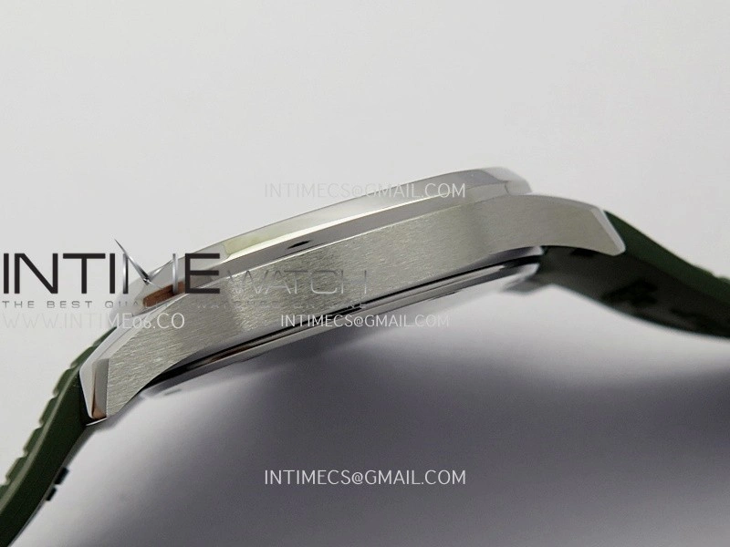 Aquanaut 5267 SS PPF 1:1 Best Edition Green Textured Dial On Green Rubber Strap Ronda Quartz
