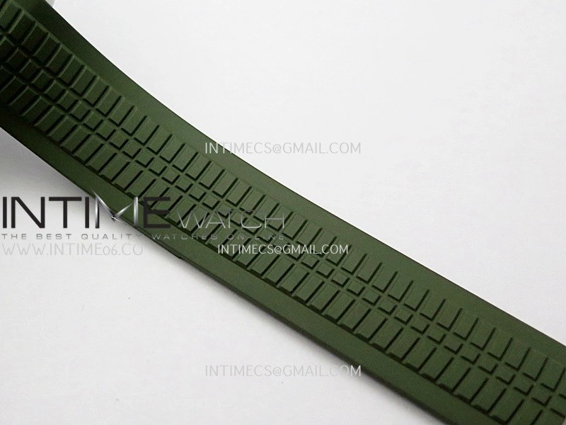 Aquanaut 5267 SS PPF 1:1 Best Edition Green Textured Dial On Green Rubber Strap Ronda Quartz