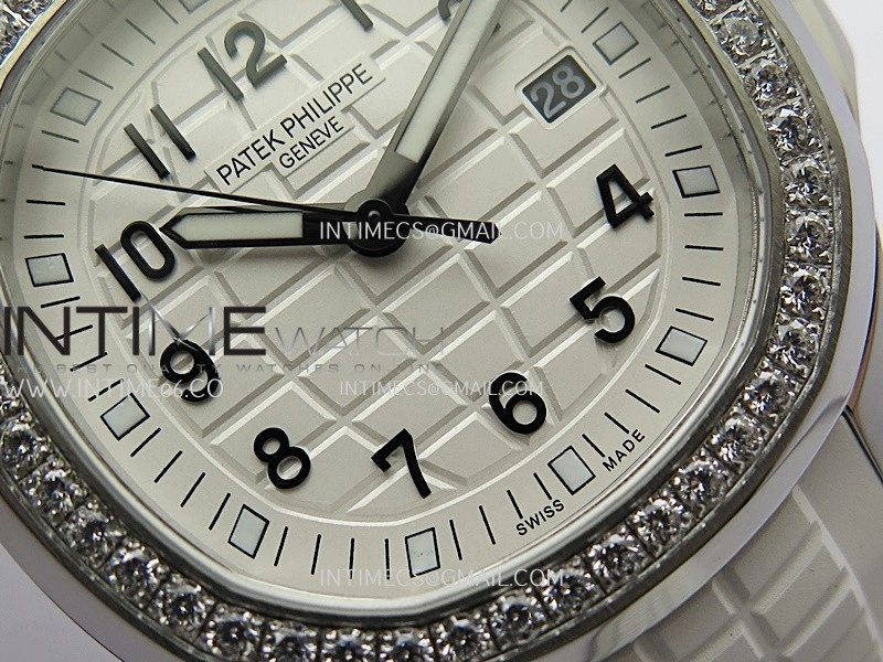 Aquanaut 5267 SS PPF 1:1 Best Edition White Textured Dial On White Rubber Strap Ronda Quartz