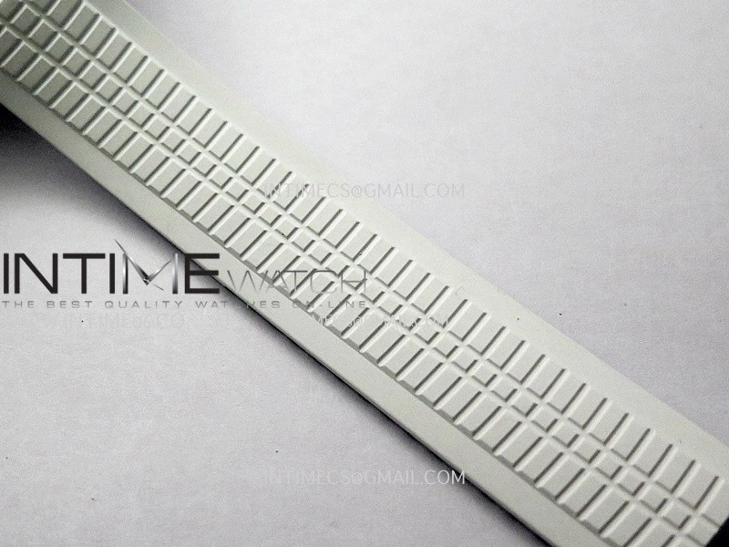 Aquanaut 5267 SS PPF 1:1 Best Edition White Textured Dial On White Rubber Strap Ronda Quartz
