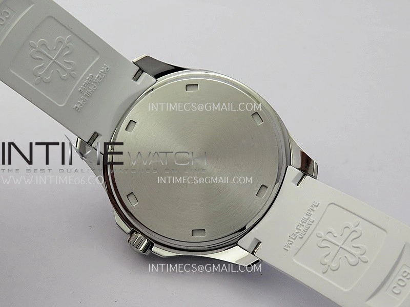 Aquanaut 5267 SS PPF 1:1 Best Edition White Textured Dial On White Rubber Strap Ronda Quartz