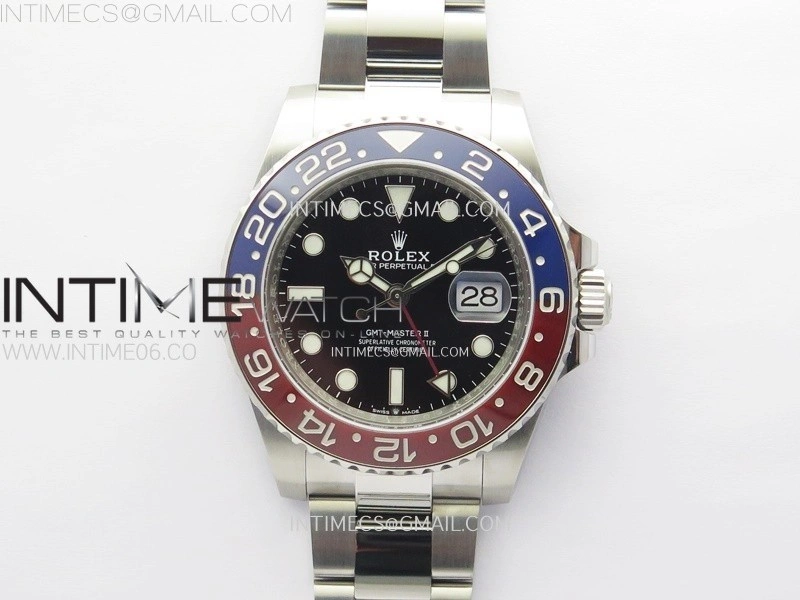 GMT-Master II 126710 Blue Red Ceramic C+F 1:1 Best Edition Black Dial on Oyster Bracelet SH3285 CHS