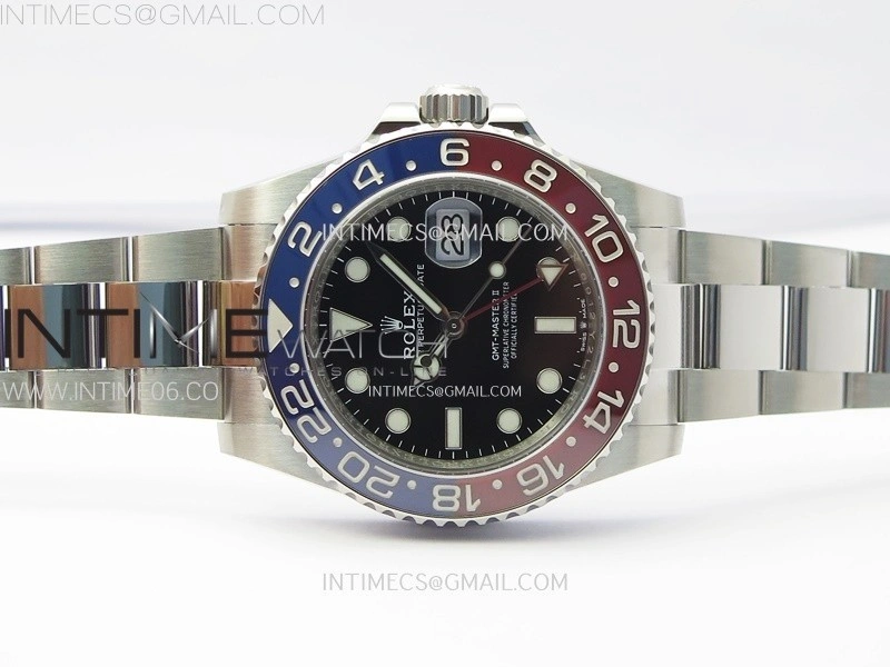 GMT-Master II 126710 Blue Red Ceramic C+F 1:1 Best Edition Black Dial on Oyster Bracelet SH3285 CHS
