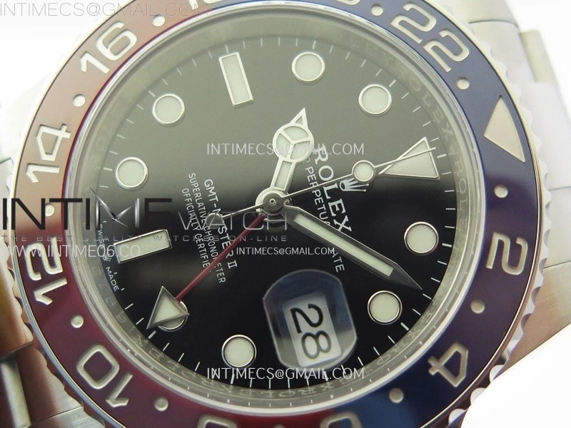 GMT-Master II 126710 Blue Red Ceramic C+F 1:1 Best Edition Black Dial on Oyster Bracelet SH3285 CHS