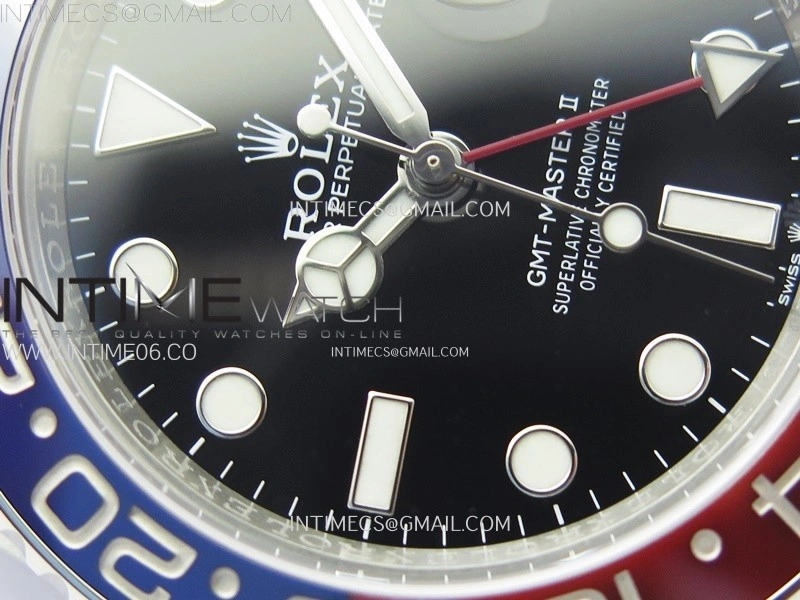 GMT-Master II 126710 Blue Red Ceramic C+F 1:1 Best Edition Black Dial on Oyster Bracelet SH3285 CHS