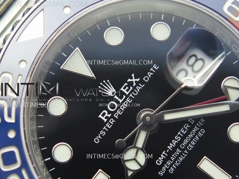 GMT-Master II 126710 Blue Red Ceramic C+F 1:1 Best Edition Black Dial on Oyster Bracelet SH3285 CHS