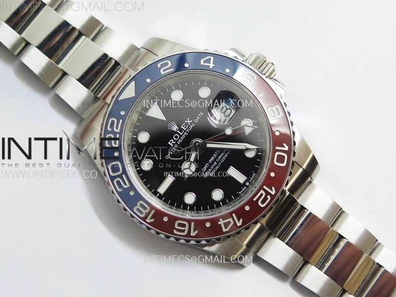 GMT-Master II 126710 Blue Red Ceramic C+F 1:1 Best Edition Black Dial on Oyster Bracelet SH3285 CHS