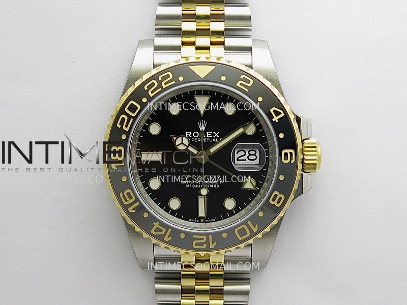 GMT-Master II 126713 GRNR ARF 1:1 Best Edition Black Dial On SS YG Bracelet Super Clone DD3285 CHS