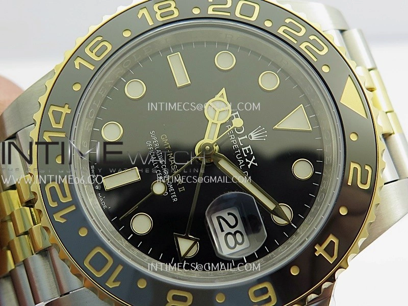 GMT-Master II 126713 GRNR ARF 1:1 Best Edition Black Dial On SS YG Bracelet Super Clone DD3285 CHS