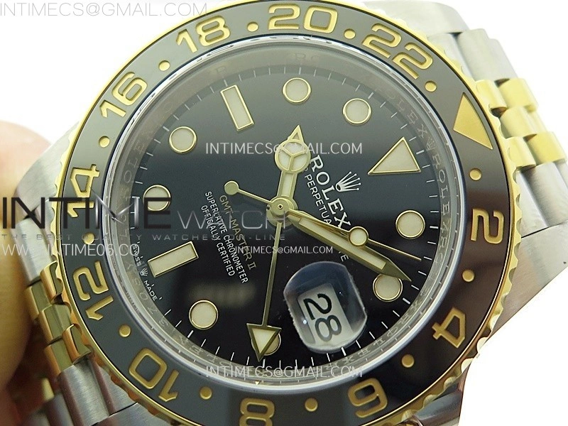 GMT-Master II 126713 GRNR AR+F 1:1 Best Edition on Black Dial SS YG Bracelet Super Clone DD3285 CHS