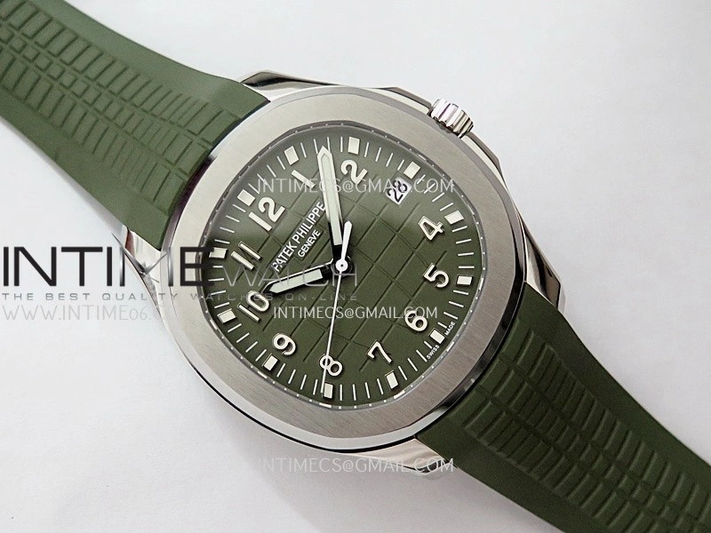 Aquanaut 5168G 42mm Gain Weight APWF 1:1 Best Edition Green Dial on Green Rubber Strap 324CS