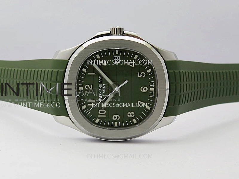 Aquanaut 5168G 42mm Gain Weight APWF 1:1 Best Edition Green Dial on Green Rubber Strap 324CS