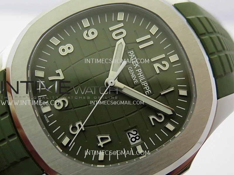 Aquanaut 5168G 42mm Gain Weight APWF 1:1 Best Edition Green Dial on Green Rubber Strap 324CS