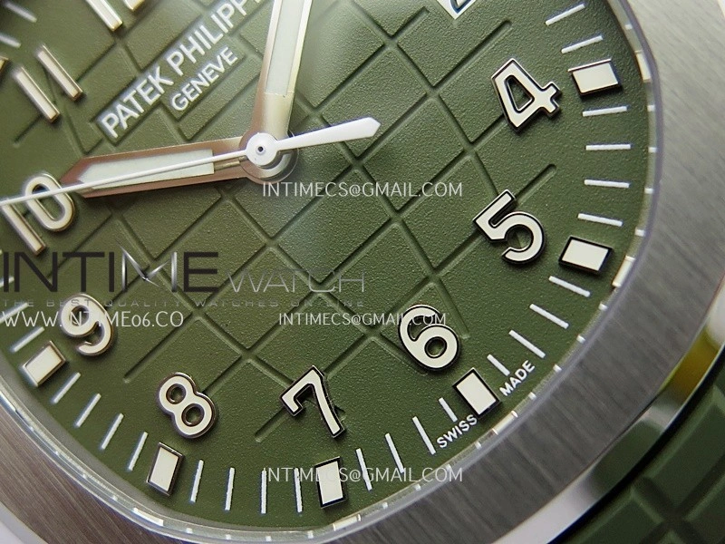 Aquanaut 5168G 42mm Gain Weight APWF 1:1 Best Edition Green Dial on Green Rubber Strap 324CS
