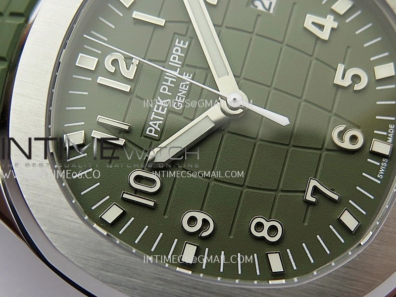 Aquanaut 5168G 42mm Gain Weight APWF 1:1 Best Edition Green Dial on Green Rubber Strap 324CS