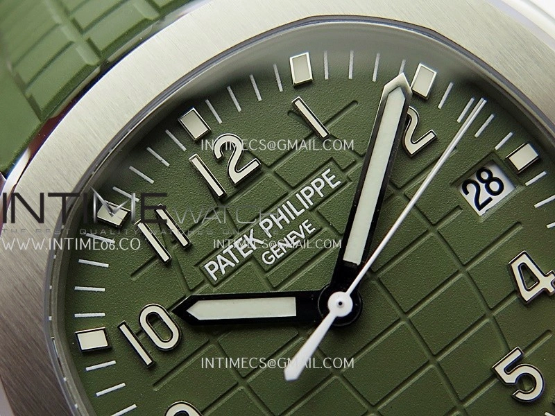 Aquanaut 5168G 42mm Gain Weight APWF 1:1 Best Edition Green Dial on Green Rubber Strap 324CS