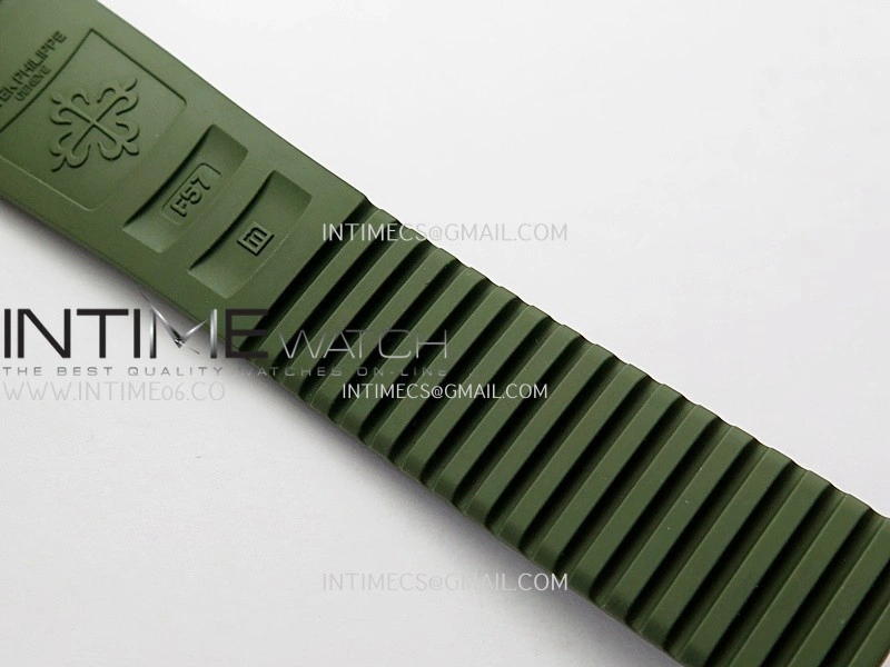 Aquanaut 5168G 42mm Gain Weight APWF 1:1 Best Edition Green Dial on Green Rubber Strap 324CS