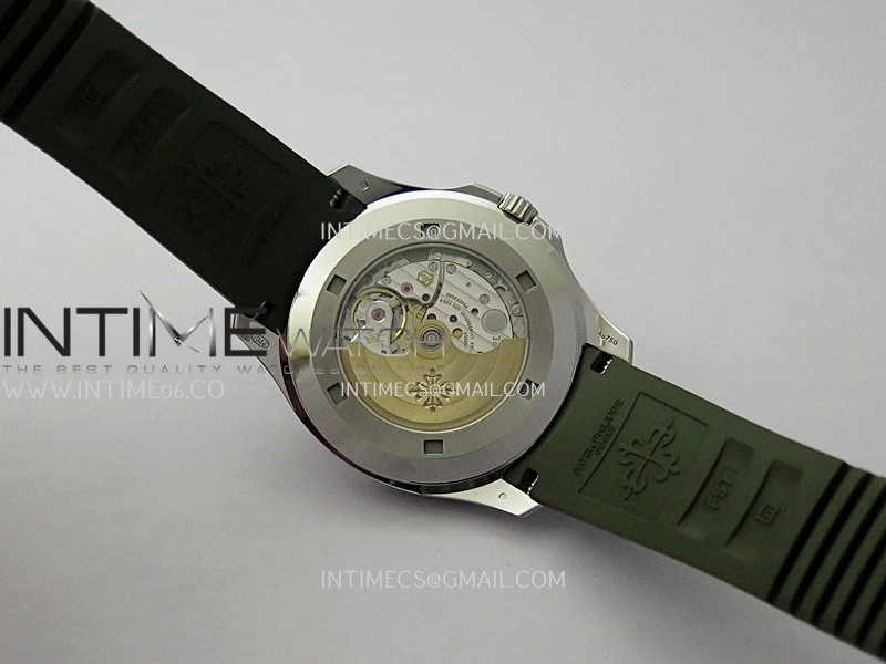 Aquanaut 5168G 42mm Gain Weight APWF 1:1 Best Edition Green Dial on Green Rubber Strap 324CS