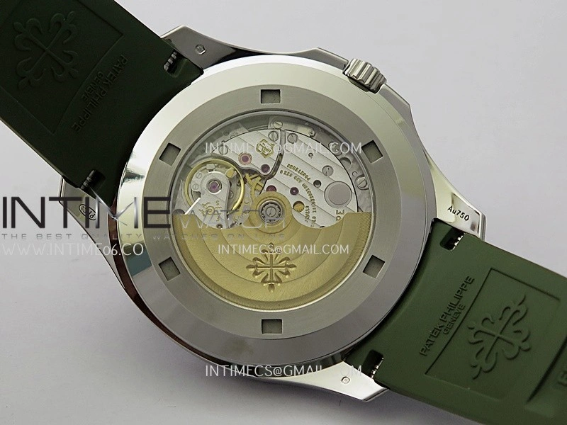 Aquanaut 5168G 42mm Gain Weight APWF 1:1 Best Edition Green Dial on Green Rubber Strap 324CS