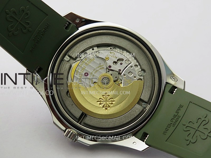Aquanaut 5168G 42mm Gain Weight APWF 1:1 Best Edition Green Dial on Green Rubber Strap 324CS