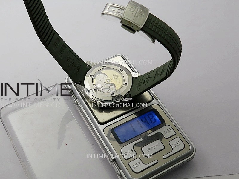 Aquanaut 5168G 42mm Gain Weight APWF 1:1 Best Edition Green Dial on Green Rubber Strap 324CS