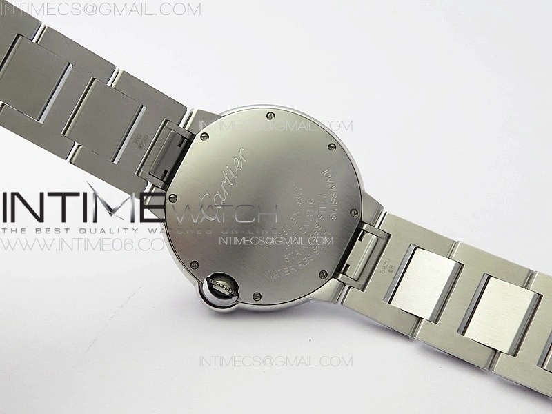 Ballon Bleu 36mm Diamons Bezel SS 3KF 1:1 Best Edition White Textured Dial on SS Bracelet A076