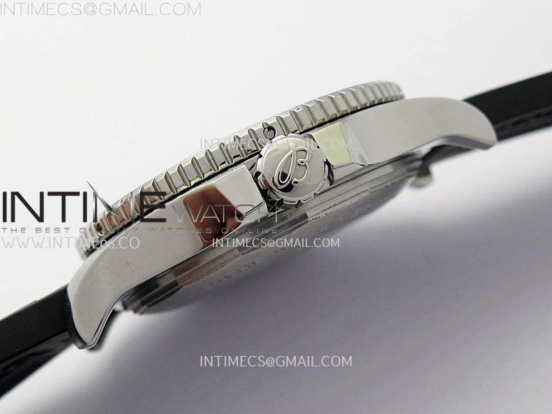 SuperOcean Automatic 46mm TF 1:1 Best Edition Black Dial Yellow Inner Bezel on Black Rubber Strap A2824