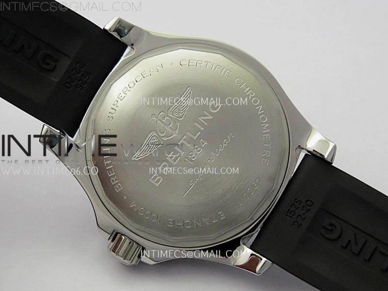 SuperOcean Automatic 46mm TF 1:1 Best Edition Black Dial Yellow Inner Bezel on Black Rubber Strap A2824