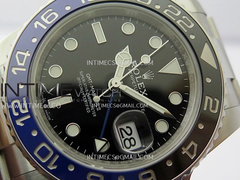 GMT-Master II 126710 BLNR 904L SS V3 VSF 1:1 Best Edition Black Dial On Oyster Bracelet DD3285 CHS