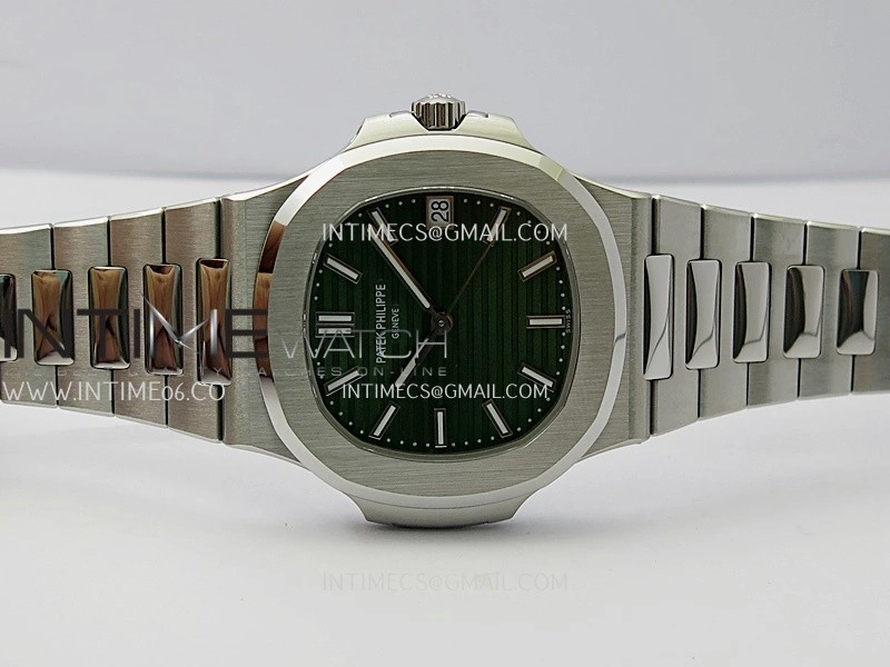 Nautilus 5711 1A 3KF 1:1 Best Edition Green Textured Dial on SS Bracelet A330 Super Clone V2