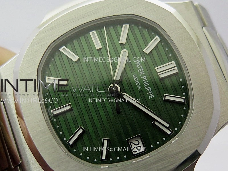 Nautilus 5711 1A 3KF 1:1 Best Edition Green Textured Dial on SS Bracelet A330 Super Clone V2