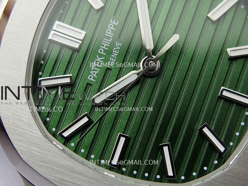 Nautilus 5711 1A 3KF 1:1 Best Edition Green Textured Dial on SS Bracelet A330 Super Clone V2
