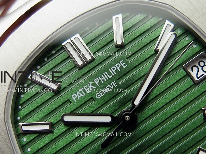 Nautilus 5711 1A 3KF 1:1 Best Edition Green Textured Dial on SS Bracelet A330 Super Clone V2