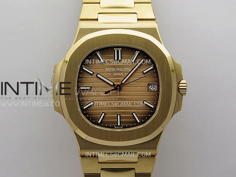 Nautilus 5711 1R 3KF 1:1 Best Edition Brown Textured Dial on RG Bracelet A324 Super Clone V2