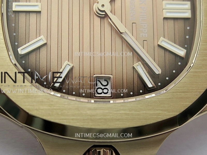 Nautilus 5711 1R 3KF 1:1 Best Edition Brown Textured Dial on RG Bracelet A324 Super Clone V2