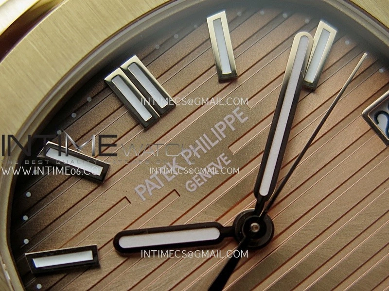 Nautilus 5711 1R 3KF 1:1 Best Edition Brown Textured Dial on RG Bracelet A324 Super Clone V2