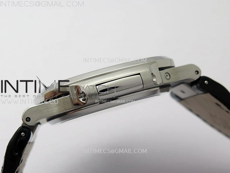Nautilus 5712 001 SS PPF 1:1 Best Edition Gray Dial on Black Leather Strap A240 Super Clone