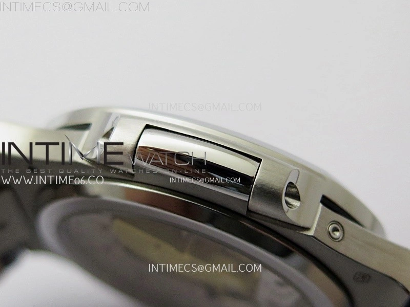 Nautilus 5712 001 SS PPF 1:1 Best Edition Gray Dial on Black Leather Strap A240 Super Clone