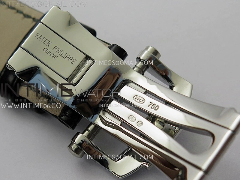 Nautilus 5712 001 SS PPF 1:1 Best Edition Gray Dial on Black Leather Strap A240 Super Clone