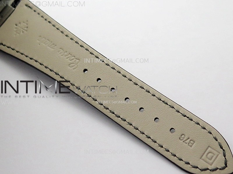 Nautilus 5712 001 SS PPF 1:1 Best Edition Gray Dial on Black Leather Strap A240 Super Clone