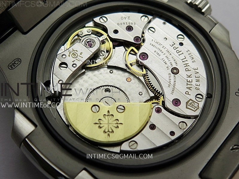 Nautilus 5712 001 SS PPF 1:1 Best Edition Gray Dial on Black Leather Strap A240 Super Clone