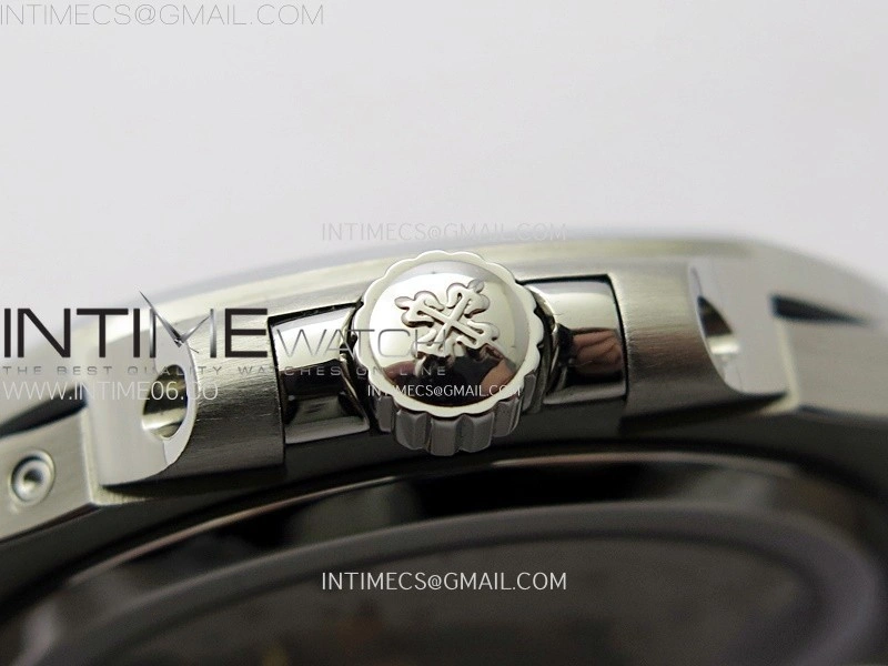 Nautilus 5712G SS PPF 1:1 Best Edition Blue Dial on Black Leather Strap A240 Super Clone V2