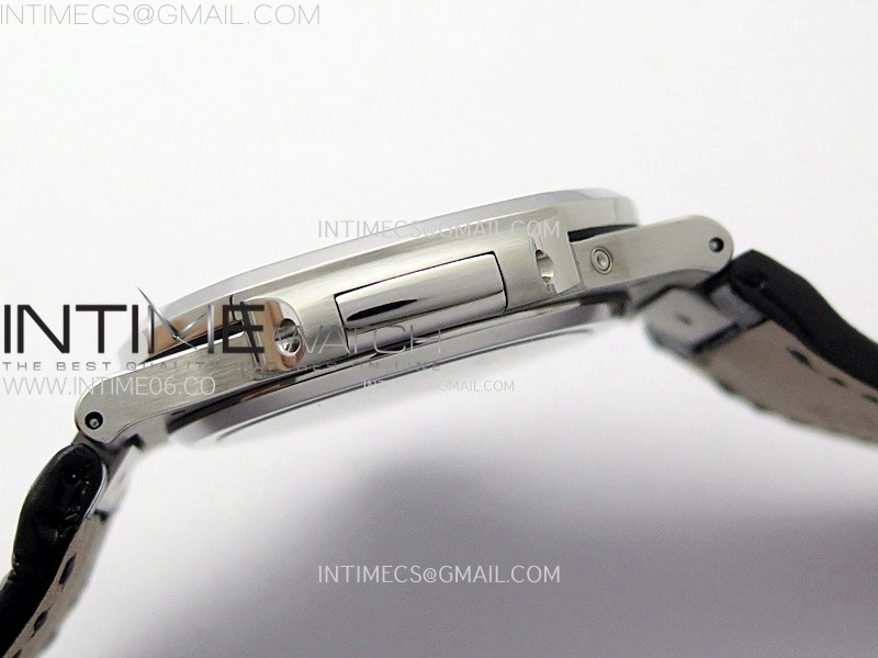 Nautilus 5712G SS PPF 1:1 Best Edition Blue Dial on Black Leather Strap A240 Super Clone V2