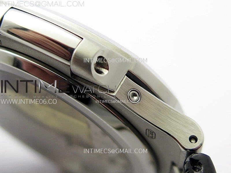Nautilus 5712G SS PPF 1:1 Best Edition Blue Dial on Black Leather Strap A240 Super Clone V2