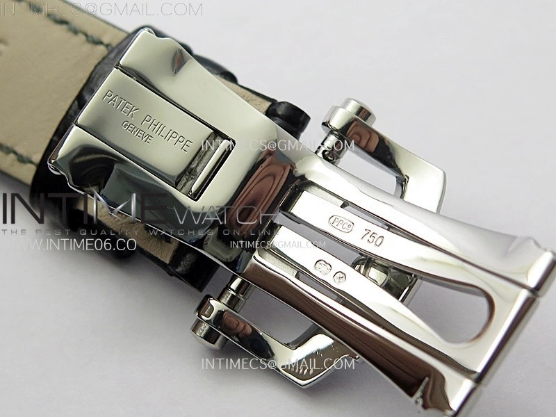 Nautilus 5712G SS PPF 1:1 Best Edition Blue Dial on Black Leather Strap A240 Super Clone V2