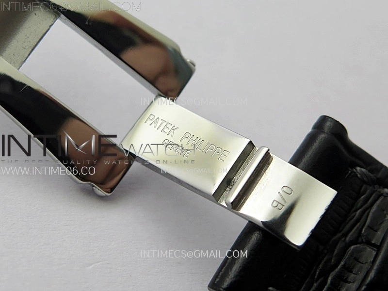 Nautilus 5712G SS PPF 1:1 Best Edition Blue Dial on Black Leather Strap A240 Super Clone V2