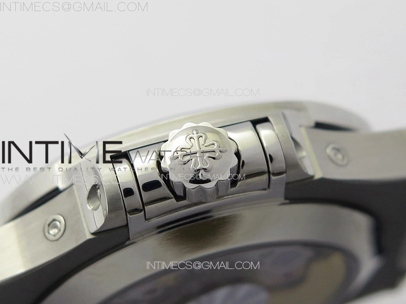 Nautilus 5726 Full Function SS PPF 1:1 Best Edition White Dial on Black Rubber Strap PPF324