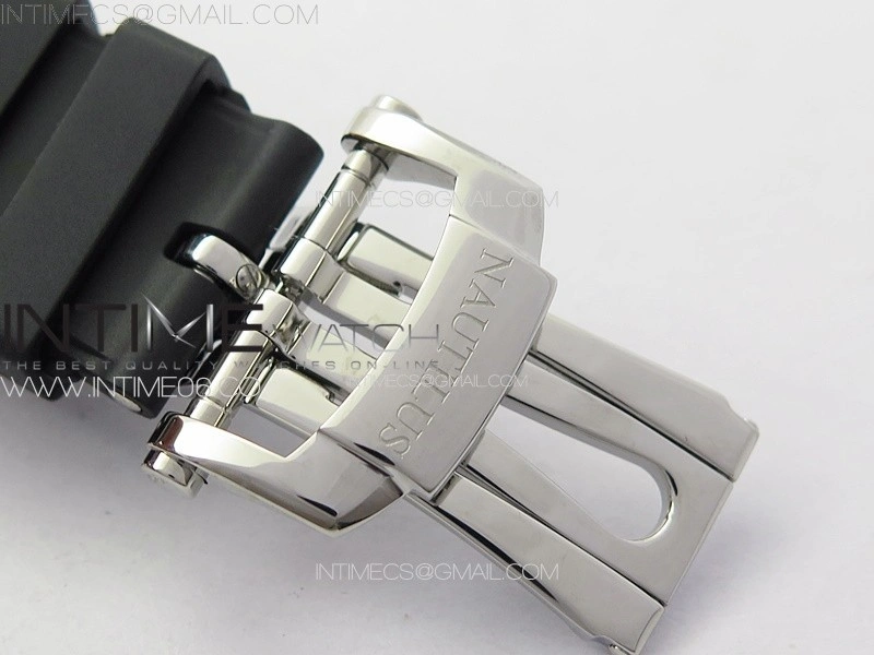 Nautilus 5726 Full Function SS PPF 1:1 Best Edition White Dial on Black Rubber Strap PPF324