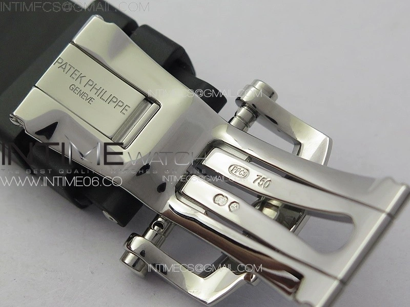 Nautilus 5726 Full Function SS PPF 1:1 Best Edition White Dial on Black Rubber Strap PPF324